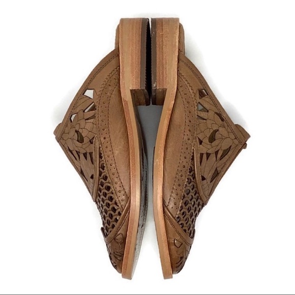 FREE PEOPLE Paramount Leather Slip On Mules Size 5 - Picture 4 of 8